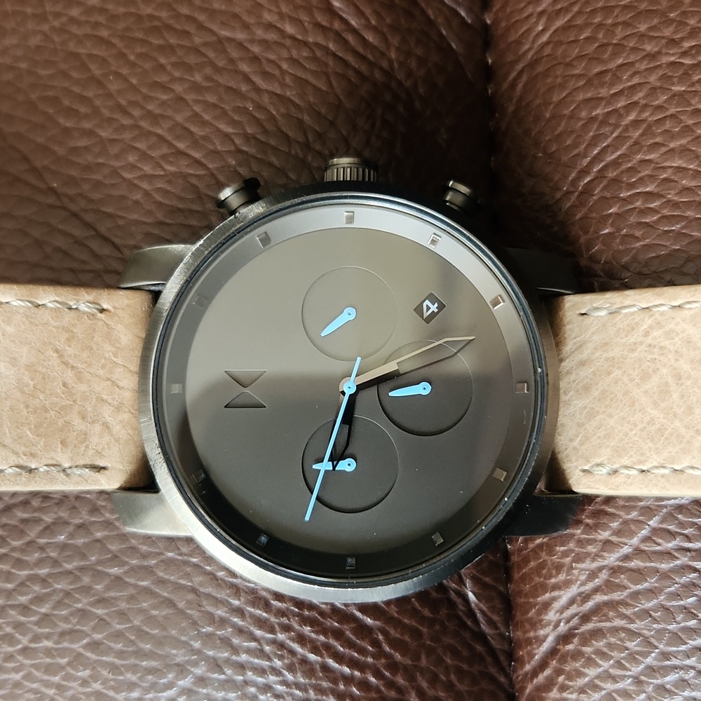 MVMT Black and Tan watch